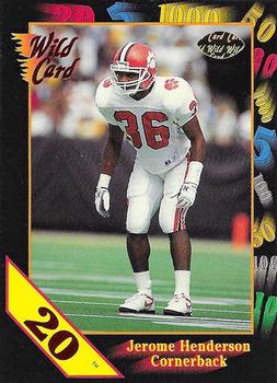 1991 Wild Card Draft - 20 Stripe #71 Jerome Henderson Front