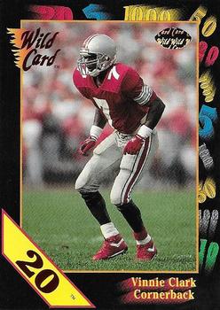 1991 Wild Card Draft - 20 Stripe #90 Vinnie Clark Front