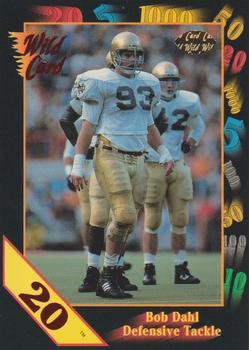 1991 Wild Card Draft - 20 Stripe #96 Bob Dahl Front