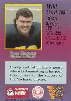 1991 Wild Card Draft - 20 Stripe #109 Dean Dingman Back