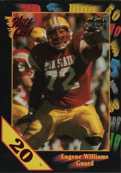 1991 Wild Card Draft - 20 Stripe #128 Eugene Williams Front