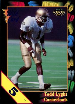 1991 Wild Card Draft - 5 Stripe #1 Todd Lyght Front