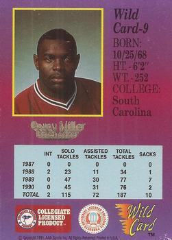 1991 Wild Card Draft - 5 Stripe #9 Corey Miller Back