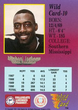 1991 Wild Card Draft - 5 Stripe #10 Michael Jackson Back