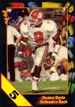 1991 Wild Card Draft - 5 Stripe #43 Dexter Davis Front