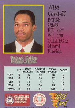 1991 Wild Card Draft - 5 Stripe #55 Robert Bailey Back