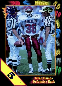 1991 Wild Card Draft - 5 Stripe #65 Mike Dumas Front