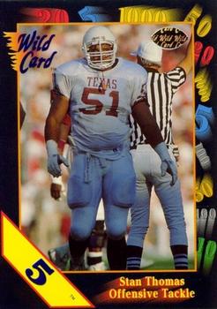 1991 Wild Card Draft - 5 Stripe #70 Stan Thomas Front