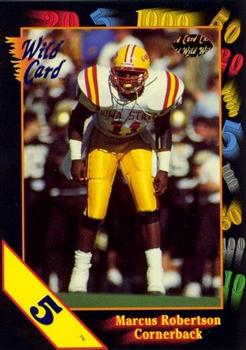 1991 Wild Card Draft - 5 Stripe #78 Marcus Robertson Front