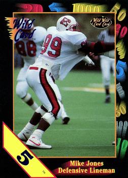 1991 Wild Card Draft - 5 Stripe #83 Mike Jones Front