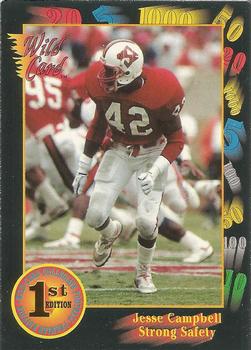 1991 Wild Card Draft - 5 Stripe #86 Jesse Campbell Front