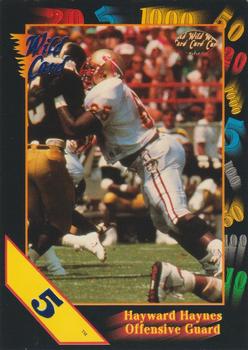 1991 Wild Card Draft - 5 Stripe #87 Hayward Haynes Front