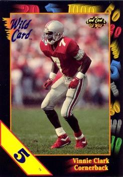 1991 Wild Card Draft - 5 Stripe #90 Vinnie Clark Front