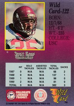 1991 Wild Card Draft - 5 Stripe #122 Scott Ross Back