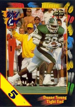 1991 Wild Card Draft - 5 Stripe #125 Duane Young Front