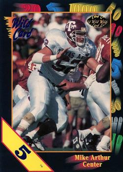 1991 Wild Card Draft - 5 Stripe #133 Mike Arthur Front