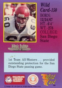 1991 Wild Card Draft - 5 Stripe #150 Nick Subis Back