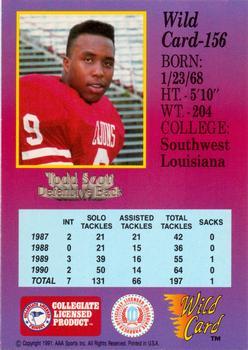 1991 Wild Card Draft - 50 Stripe #156 Todd Scott Back