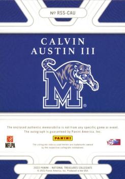 2022 Panini National Treasures Collegiate - Rookie Silhouettes Signatures #RSS-CAU Calvin Austin III Back