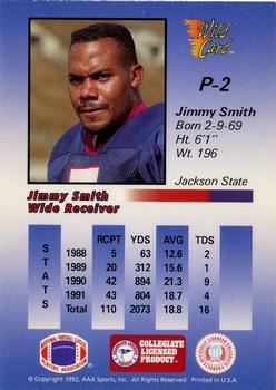 1991 Wild Card Draft - 1992 Wild Card Draft Prototypes #P-2 Jimmy Smith Back