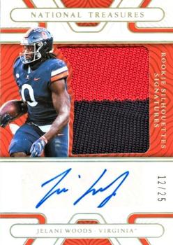 2022 Panini National Treasures Collegiate - Rookie Silhouettes Signatures Silver #RSS-JWO Jelani Woods Front