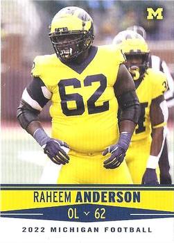 2022 Valiant Michigan Wolverines #2 Raheem Anderson Front