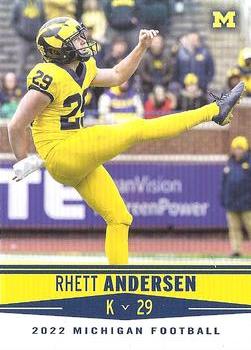 2022 Valiant Michigan Wolverines #3 Rhett Andersen Front