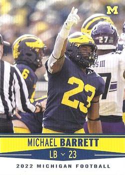 2022 Valiant Michigan Wolverines #9 Michael Barrett Front