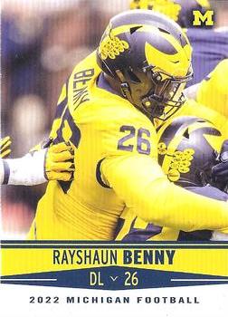 2022 Valiant Michigan Wolverines #13 Rayshaun Benny Front
