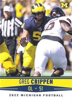2022 Valiant Michigan Wolverines #22 Greg Crippen Front