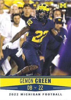 2022 Valiant Michigan Wolverines #33 Gemon Green Front