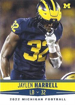 2022 Valiant Michigan Wolverines #37 Jaylen Harrell Front