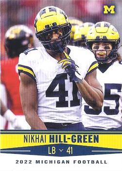 2022 Valiant Michigan Wolverines #43 Nikhai Hill-Green Front