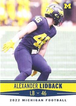2022 Valiant Michigan Wolverines #58 Alexander Lidback Front