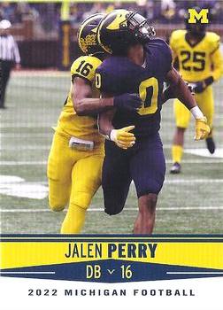 2022 Valiant Michigan Wolverines #82 Jalen Perry Front