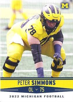 2022 Valiant Michigan Wolverines #92 Peter Simmons Front