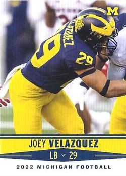 2022 Valiant Michigan Wolverines #100 Joey Velazquez Front