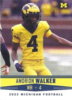 2022 Valiant Michigan Wolverines #102 Amorion Walker Front