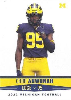 2022 Valiant Michigan Wolverines #108 Chibi Anwunah Front