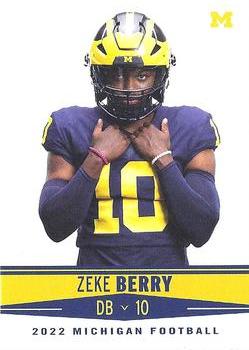 2022 Valiant Michigan Wolverines #110 Zeke Berry Front