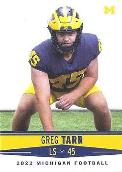 2022 Valiant Michigan Wolverines #138 Greg Tarr Front