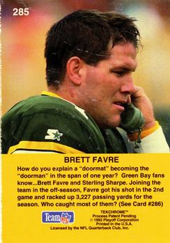 1993 Playoff #285 Brett Favre Back