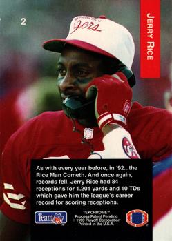 1993 Playoff #2 Jerry Rice Back