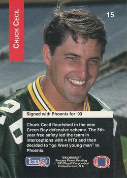 1993 Playoff #15 Chuck Cecil Back