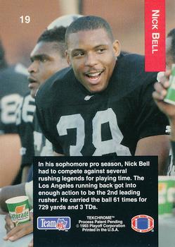 1993 Playoff #19 Nick Bell Back