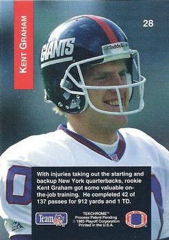1993 Playoff #28 Kent Graham Back