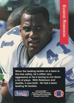 1993 Playoff #36 Eugene Robinson Back
