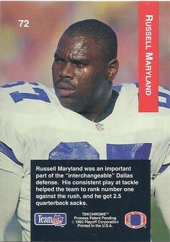 1993 Playoff #72 Russell Maryland Back