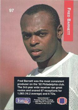 1993 Playoff #97 Fred Barnett Back