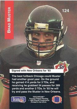 1993 Playoff #124 Brad Muster Back